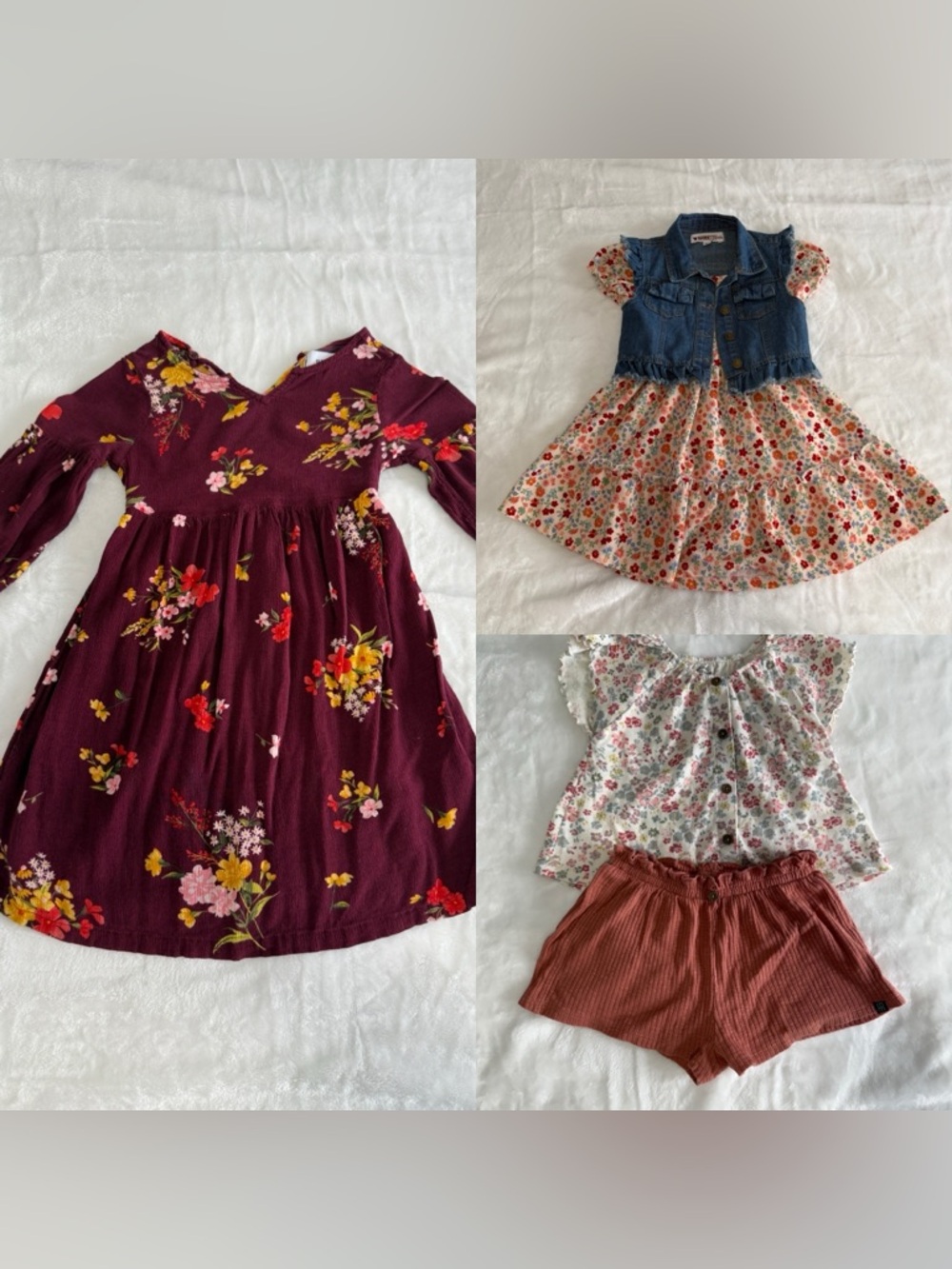 Toddler Girl Boho Floral Outfit Bundle (3 Items)